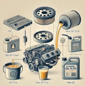 Olie filter vervangen